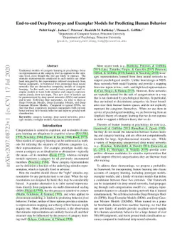 End-to-end Deep Prototype and Exemplar Models for Predicting Human
  Behavior