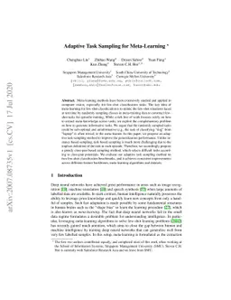 Adaptive Task Sampling for Meta-Learning