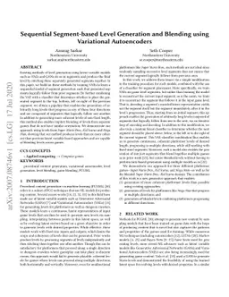 Sequential Segment-based Level Generation and Blending using Variational
  Autoencoders