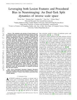 Leveraging both Lesion Features and Procedural Bias in Neuroimaging: An
  Dual-Task Split dynamics of inverse scale space