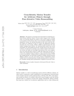 Cross-Identity Motion Transfer for Arbitrary Objects through
  Pose-Attentive Video Reassembling