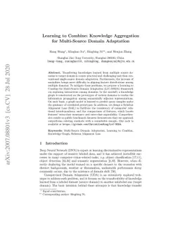 Learning to Combine: Knowledge Aggregation for Multi-Source Domain
  Adaptation