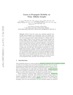 Learn to Propagate Reliably on Noisy Affinity Graphs