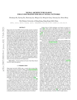 Neural Architecture Search For LF-MMI Trained Time Delay Neural Networks