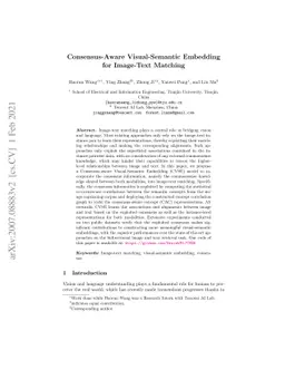 Consensus-Aware Visual-Semantic Embedding for Image-Text Matching