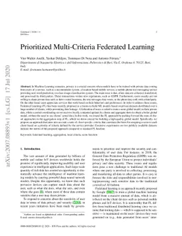 Prioritized Multi-Criteria Federated Learning