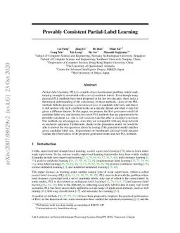 Provably Consistent Partial-Label Learning