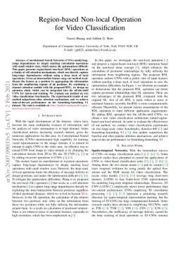 Region-based Non-local Operation for Video Classification