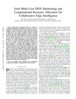 Joint Multi-User DNN Partitioning and Computational Resource Allocation
  for Collaborative Edge Intelligence