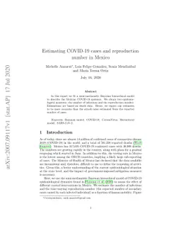 Estimating COVID-19 cases and reproduction number in Mexico