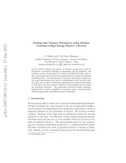 Dealing with Nuisance Parameters using Machine Learning in High Energy
  Physics: a Review