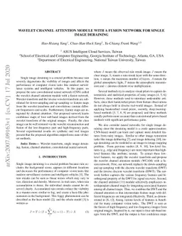 Wavelet Channel Attention Module with a Fusion Network for Single Image
  Deraining