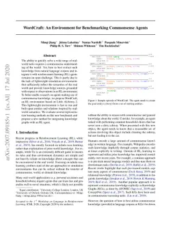 WordCraft: An Environment for Benchmarking Commonsense Agents