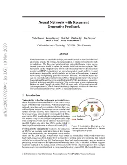 Neural Networks with Recurrent Generative Feedback