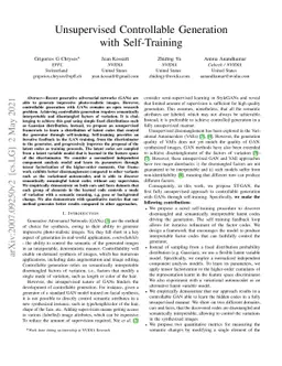 Unsupervised Controllable Generation with Self-Training