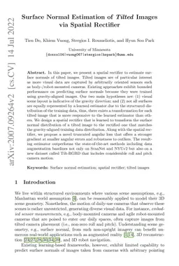 Surface Normal Estimation of Tilted Images via Spatial Rectifier