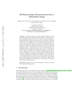 3D Human Shape Reconstruction from a Polarization Image