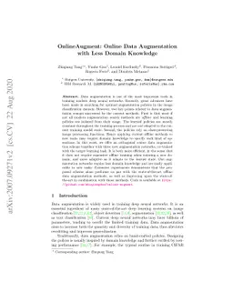 OnlineAugment: Online Data Augmentation with Less Domain Knowledge