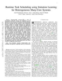 Runtime Task Scheduling using Imitation Learning for Heterogeneous
  Many-Core Systems