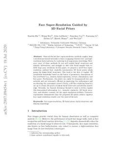 Face Super-Resolution Guided by 3D Facial Priors