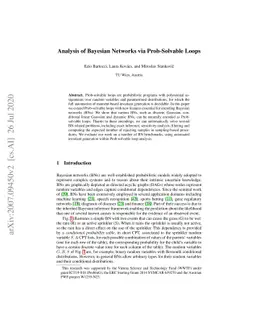Analysis of Bayesian Networks via Prob-Solvable Loops