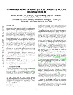Matchmaker Paxos: A Reconfigurable Consensus Protocol [Technical Report]