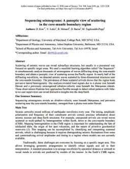 Sequencing seismograms: A panoptic view of scattering in the core-mantle
  boundary region