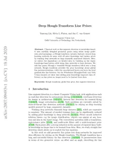 Deep Hough-Transform Line Priors