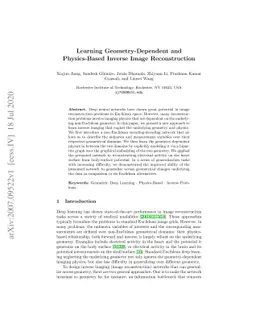 Learning Geometry-Dependent and Physics-Based Inverse Image
  Reconstruction