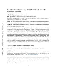 Sequential Hierarchical Learning with Distribution Transformation for
  Image Super-Resolution