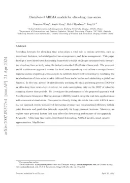 Distributed ARIMA Models for Ultra-long Time Series