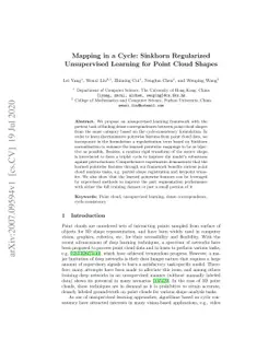 Mapping in a cycle: Sinkhorn regularized unsupervised learning for point
  cloud shapes