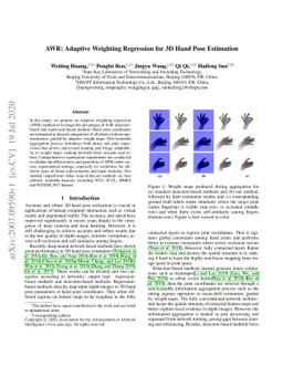 AWR: Adaptive Weighting Regression for 3D Hand Pose Estimation