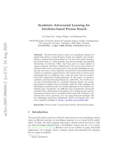 Symbiotic Adversarial Learning for Attribute-based Person Search