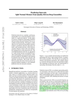 Prediction Intervals: Split Normal Mixture from Quality-Driven Deep
  Ensembles