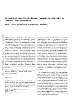 Beyond Single Stage Encoder-Decoder Networks: Deep Decoders for Semantic
  Image Segmentation