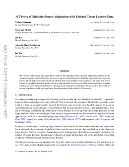 A Theory of Multiple-Source Adaptation with Limited Target Labeled Data