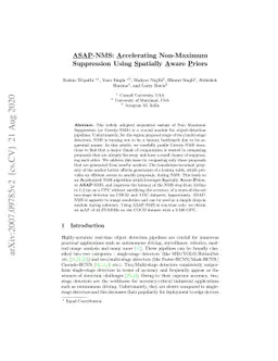 ASAP-NMS: Accelerating Non-Maximum Suppression Using Spatially Aware
  Priors