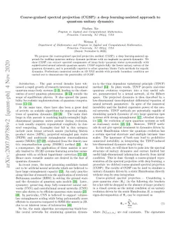 Coarse-grained spectral projection (CGSP): a deep learning-assisted
  approach to quantum unitary dynamics