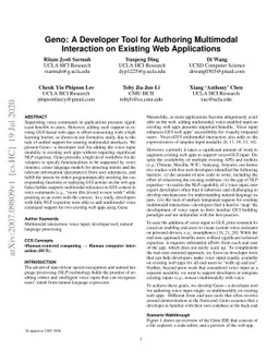 Geno: A Developer Tool for Authoring Multimodal Interaction on Existing
  Web Applications