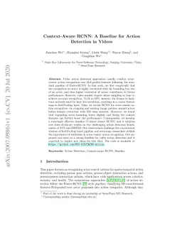 Context-Aware RCNN: A Baseline for Action Detection in Videos