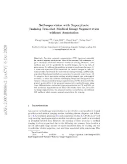 Self-Supervision with Superpixels: Training Few-shot Medical Image
  Segmentation without Annotation