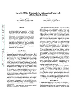 DeepCO: Offline Combinatorial Optimization Framework Utilizing Deep
  Learning