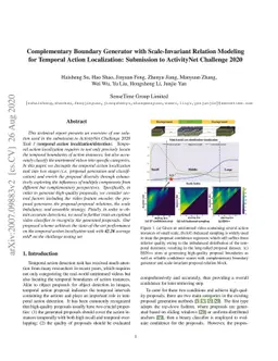Complementary Boundary Generator with Scale-Invariant Relation Modeling
  for Temporal Action Localization: Submission to ActivityNet Challenge 2020