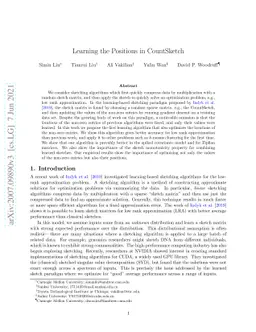 Learning the Positions in CountSketch