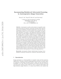 Incorporating Reinforced Adversarial Learning in Autoregressive Image
  Generation