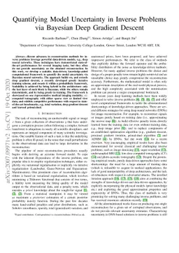 Quantifying Model Uncertainty in Inverse Problems via Bayesian Deep
  Gradient Descent
