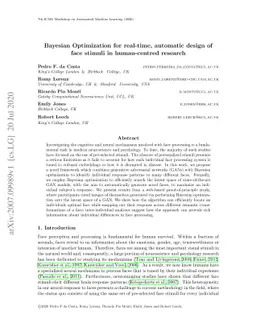 Bayesian optimization for automatic design of face stimuli
