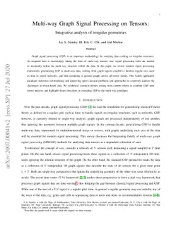 Multi-way Graph Signal Processing on Tensors: Integrative analysis of
  irregular geometries
