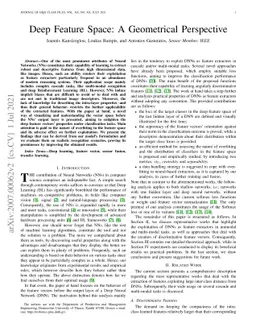 Deep Feature Space: A Geometrical Perspective